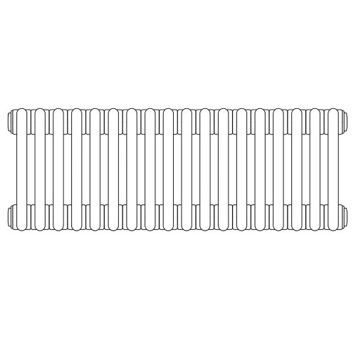 Immagine di Irsap TESI 4 radiatore 18 elementi H.60 L.81P.13,9cm, colore bianco edelweiss finitura lucido RT406001834IRNON