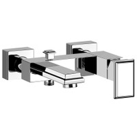 Immagine di Gessi ELEGANZA miscelatore monocomando esterno vasca con deviatore automatico bagno/doccia finitura cromo 46013#031