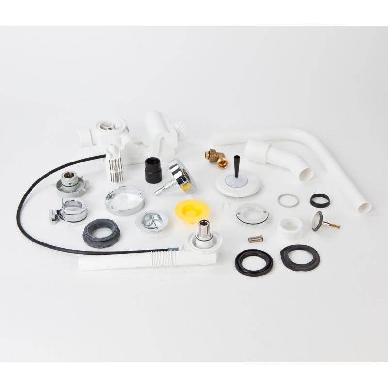 Immagine di Kaldewei Comfort Level Plus per Centro Duo ed Ellipso Duo, con erogazione integrata, copertura foro di scarico smaltata e parti in vista finitura cromo 687670040001