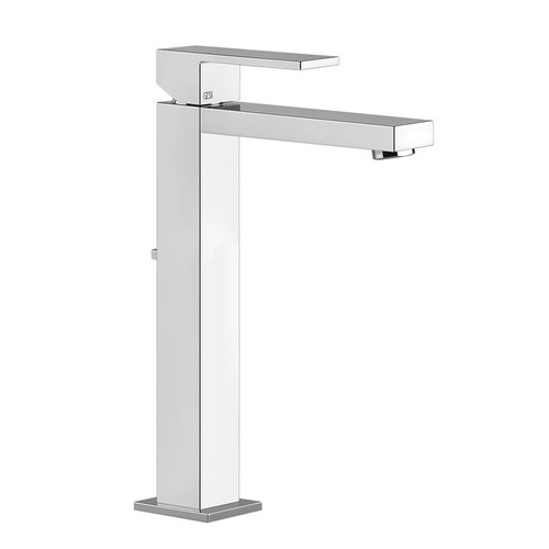 Immagine di Gessi RETTANGOLO miscelatore lavabo H.30 cm, con scarico e flessibili di collegamento, finitura black metal PVD 11921#706