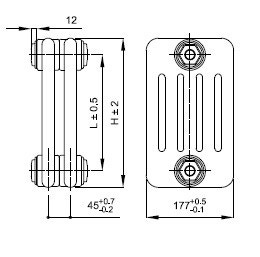 Immagine di Irsap TESI 5 radiatore 38 elementi 30x171x17,7cm, bianco RT503003801IRNON01