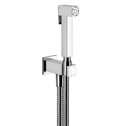 Immagine di Gessi RETTANGOLO SHOWER doccetta shut-off a parete, L.9.5 cm, finitura cromo 20021#031