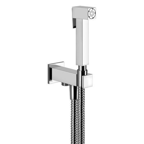Immagine di Gessi RETTANGOLO SHOWER doccetta shut-off a parete, L.11.5 cm, finitura cromo 20023#031
