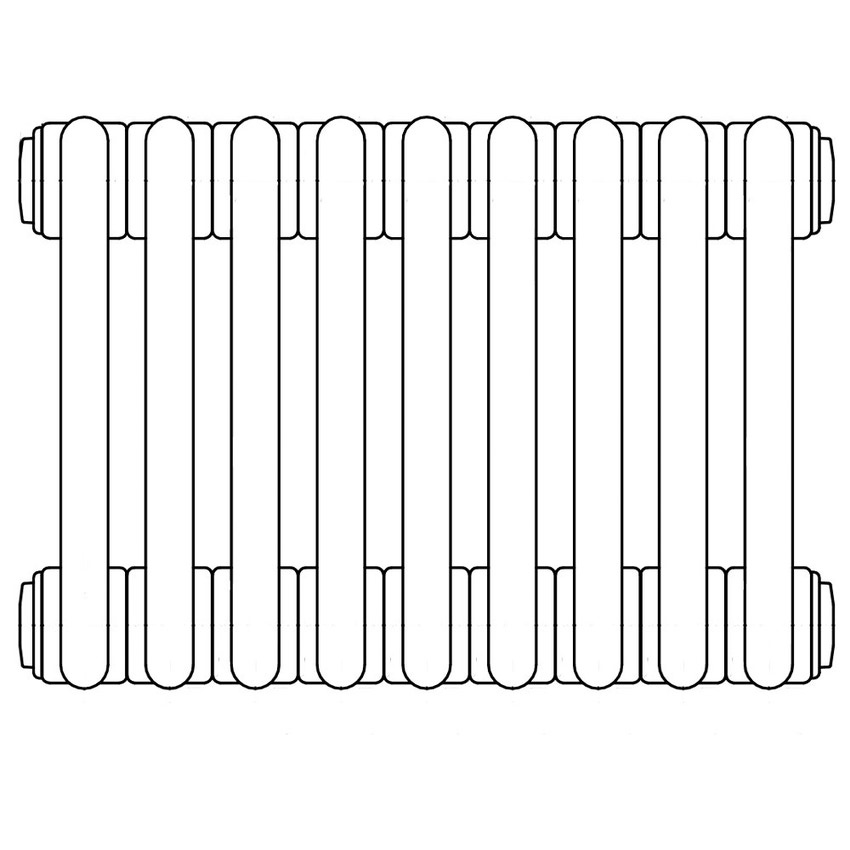 Immagine di Irsap TESI 5 radiatore 9 elementi H.30 L.40,5 P.17,7 cm, colore nero finitura opaco RT5030009K1IRNON