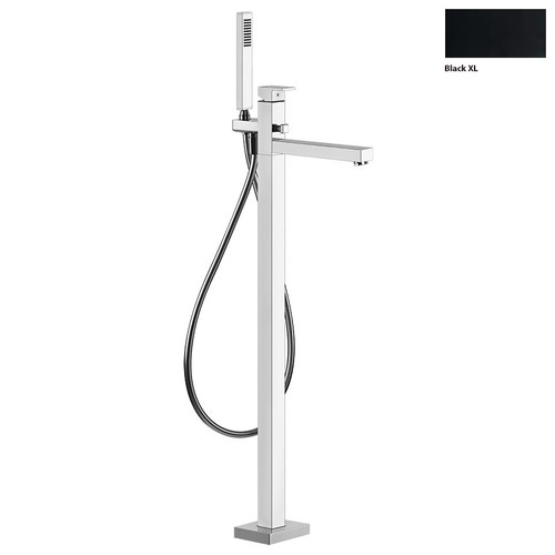 Immagine di Gessi RETTANGOLO parti esterne per piantana esterno vasca con doccetta finitura black XL 24968#299