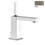 Immagine di Gessi RETTANGOLO J miscelatore joystick lavabo piletta da 1 1/4" e flessibili di collegamento con attacco da 3/8" finitura finox 20601#149