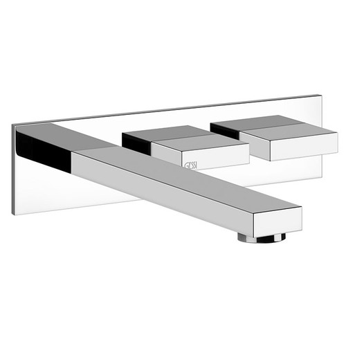 Immagine di Gessi RETTANGOLO T gruppo lavabo a parete P.22 cm, senza scarico, colore nero finitura opaco 20488#299
