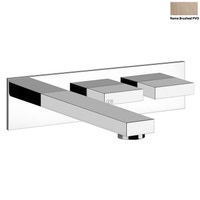 Immagine di Gessi RETTANGOLO T parti esterne per gruppo lavabo ad incasso con bocca senza scarico erogazione 141 mm installazione orizzontale o verticale finitura rame brushed PVD 20489#708
