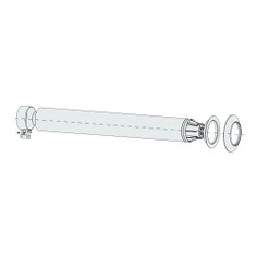 Immagine di Ariston Kit scarico coassiale Ø60/100 partenza verticale L 1 m 3318002