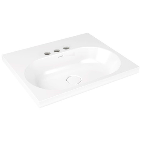 Immagine di Kaldewei CENTRO lavabo da semincasso 60x50 cm triplo foro per rubinetto senza troppopieno 902806033001