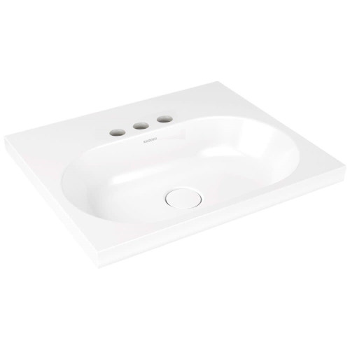 Immagine di Kaldewei CENTRO lavabo da semincasso 60x50 cm triplo foro per rubinetto senza troppopieno 902806033001