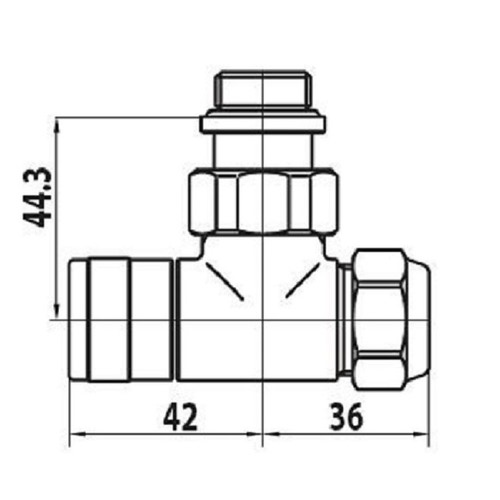 Immagine di Irsap Kit valvola manuale detentore a squadro, reverse sezione quadrata, cromo, attacco rame/multistrato 1/2" VALKITQUAD50