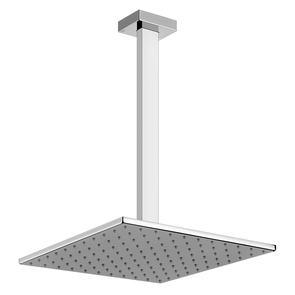 Immagine di Gessi RETTANGOLO SHOWER soffione anticalcare a soffitto, braccio altezza personalizzabile, finitura cromo 15199#031