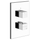 Gessi RETTANGOLO SHOWER miscelatore termostatico doccia a parete, 2 uscite, colore nero finitura opaco 20184#299