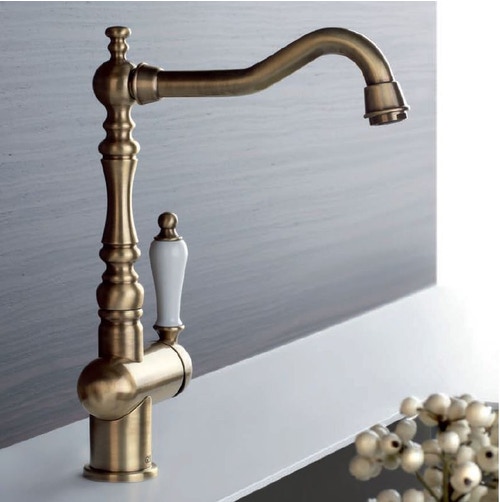 Immagine di Gessi TRADIZIONE miscelatore monocomando girevole, finitura finox 08744#149