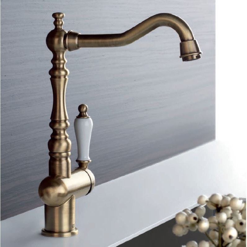 Immagine di Gessi TRADIZIONE miscelatore monocomando girevole, finitura finox 08744#149