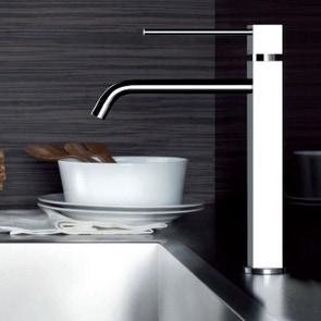 Immagine di Gessi QUADRO HI TEC miscelatore monocomando con corpo girevole per lavello finitura cromo 16701#031