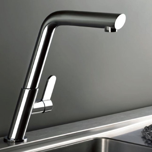 Immagine di Gessi INCLINE miscelatore monocomando, con canna girevole e doccetta estraibile, per lavello, finitura finox 50007#149