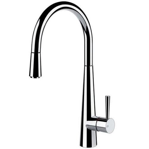 Immagine di Gessi JUST miscelatore monocomando, con canna girevole e doccetta estraibile, finitura cromo 20577#031