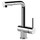 Gessi OXYGENE miscelatore monocomando, con canna girevole e doccetta estraibile doppio getto, finitura cromo 50203#031