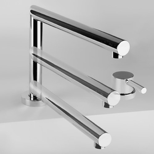 Immagine di Gessi SU&GIU' miscelatore con comando remoto e canna abbattibile, finitura cromo 50107#031