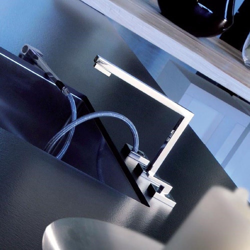 Immagine di Gessi SU&GIU' miscelatore con comando remoto, canna abbattibile e doccetta estraibile separata monogetto, finitura finox 17437#149