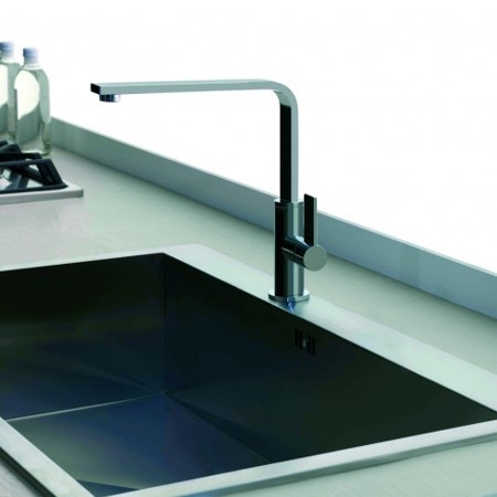 Immagine di Gessi HELIUM miscelatore monocomando con canna girevole, per lavello, finitura cromo 17015#031