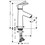 Immagine di Hansgrohe TALIS S miscelatore monocomando lavabo 100, senza scarico, finitura cromo 72021000