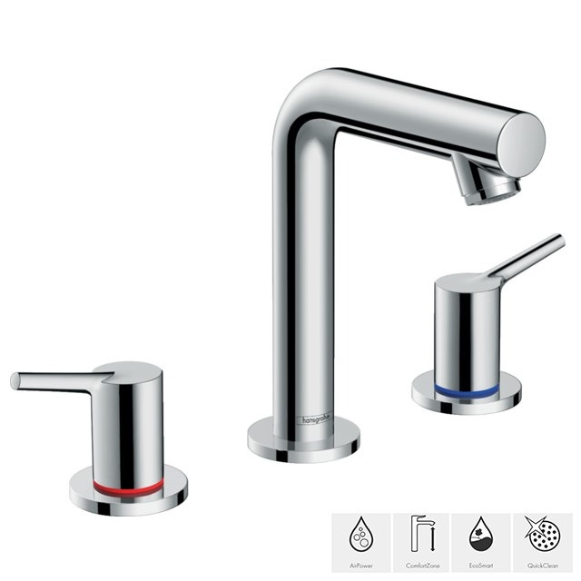 Immagine di Hansgrohe TALIS S rubinetteria 3 fori lavabo con scarico finitura cromo 72130000