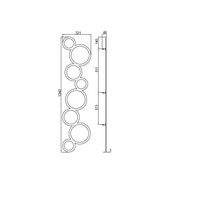 Immagine di Irsap BUBBLE Large per TESI, bianco, accessorio Design 134,3x33,1x4,6cm ATBUBBLEL01