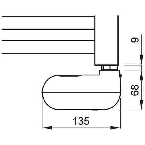 Immagine di Irsap resistenza elettrica con controllo Wireless bianco 400 W (L. cm 44) con 2 raccordi T 1/2" + 1 tappo 1/2"  ANRE0400DSP01
