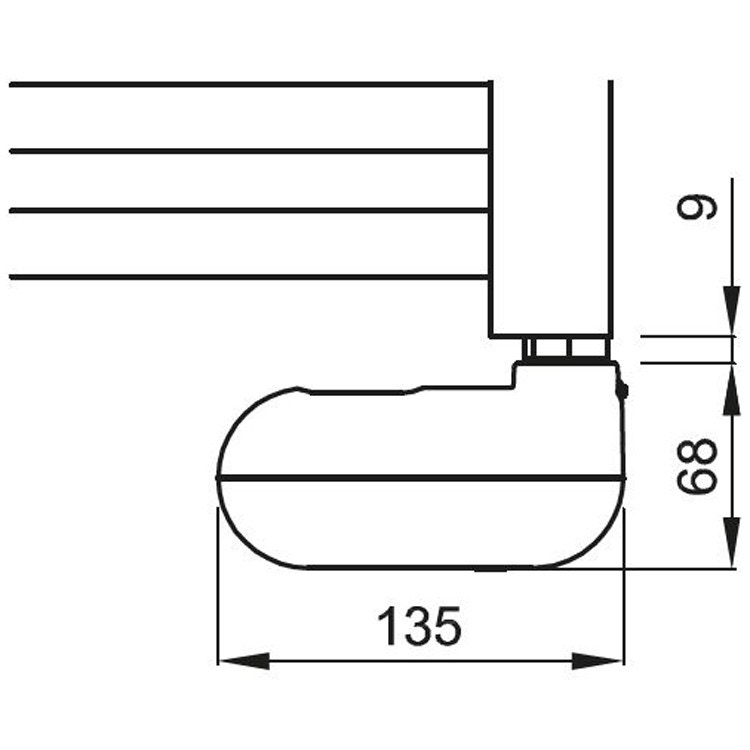 Immagine di Irsap resistenza elettrica con controllo Wireless bianco 400 W (L. cm 44) con 2 raccordi T 1/2" + 1 tappo 1/2"  ANRE0400DSP01