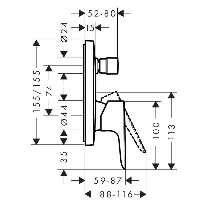 Immagine di Hansgrohe TALIS E set rubinetteria con miscelatore lavabo con scarico, miscelatore bidet con scarico, miscelatore monocomando vasca ad incasso e corpo incasso, finitura cromo SETALE005