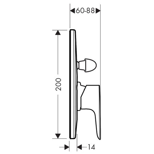 Immagine di Hansgrohe TALIS E miscelatore monocomando vasca, ad incasso, finitura cromo 71746000