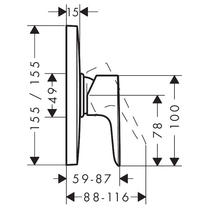 Immagine di Hansgrohe TALIS E miscelatore monocomando doccia, incasso, ad alta portata, finitura cromo 71768000