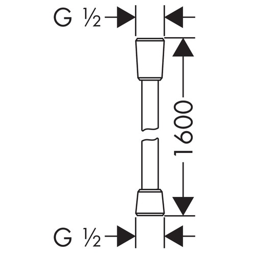 Immagine di Hansgrohe COMFORTFLEX flessibile doccia 160 cm, finitura cromo 28168000