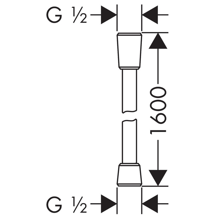 Immagine di Hansgrohe COMFORTFLEX flessibile doccia 160 cm, finitura cromo 28168000