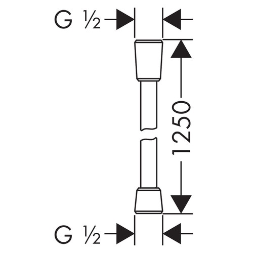 Immagine di Hansgrohe COMFORTFLEX flessibile doccia 125 cm, finitura cromo 28167000