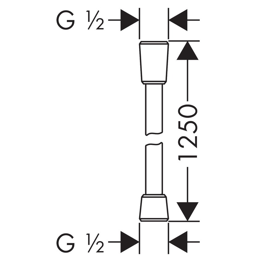 Immagine di Hansgrohe COMFORTFLEX flessibile doccia 125 cm, finitura cromo 28167000