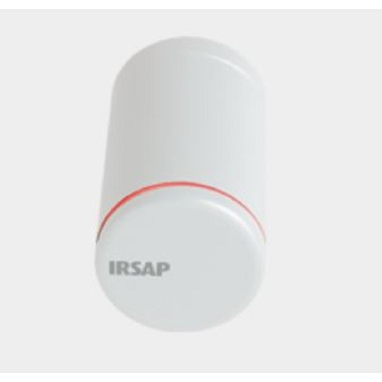 Immagine di Irsap Now valvola termostatica sinistra e detentore destro salvaspazio, attacco rame, colore bianco VALKNWSALVCUS01