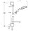 Immagine di Hansgrohe CROMA 100 set doccia Vario, con asta doccia 65 cm e portasapone, finitura cromo 27772000