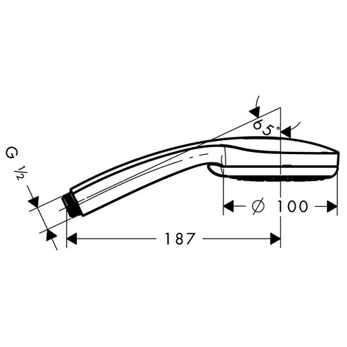 Immagine di Hansgrohe CROMA 100 doccetta Vario, finitura cromo 28535000