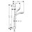 Immagine di Hansgrohe CROMA SELECT E set doccia 1 jet, EcoSmart 9 l/min, con asta doccia 65 cm, finitura cromo e bianco 26585400