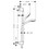 Immagine di Hansgrohe CROMA SELECT E set doccia 1 jet, EcoSmart 9 l/min, con asta doccia 90 cm, finitura cromo e bianco 26595400