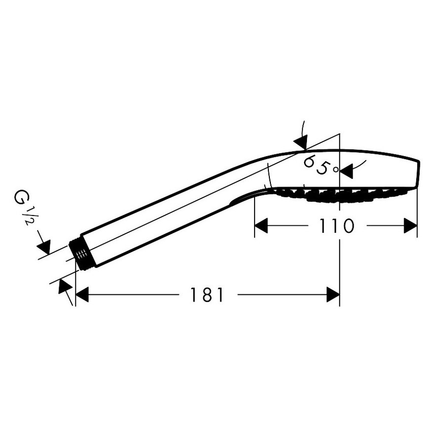 Immagine di Hansgrohe CROMA SELECT E doccetta Multi, finitura cromo e bianco 26810400