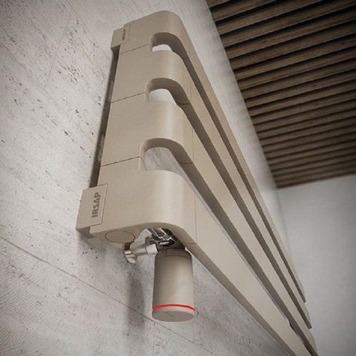 Immagine di Irsap Now valvola termostatica e detentore dritti, attacco rame, colore bianco VALKNWDIRCU01