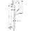 Immagine di Hansgrohe CROMA SELECT S set doccia 1 jet, EcoSmart 9 l/min, con asta doccia 90 cm finitura cromo e bianco 26575400