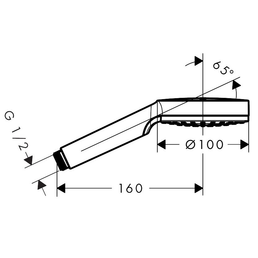 Immagine di Hansgrohe CROMETTA doccetta 1 jet Green 6 l/min, finitura cromo e bianco 26334400
