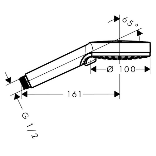 Immagine di Hansgrohe CROMETTA doccetta Vario Green 6 l/min, finitura cromo e bianco 26336400