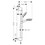 Immagine di Hansgrohe CROMETTA set doccia 1 jet EcoSmart 9 l/min, con asta doccia 96 cm, finitura cromo e bianco 26539400